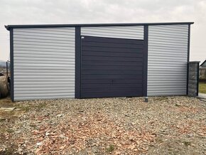 Plechová garáž 7x7 Přístřešek pro auto - 3