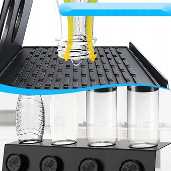 Vinlley Stojan - odkapávač na 4 lahve Sodastream - 3