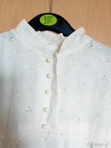 Retro svatební šaty bavlněná vyšívaná madeira 1981 - 3