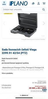 Lisovací čelisti VIEGA vel. 42 a 54 v orig.kufru - 3