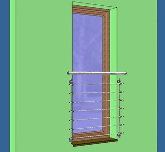 Nové nepoužité nerezové zábradlí na okna - JAP KARINA - 3