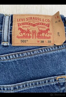 Levi's 501 W38 L32 Straight - originál - 3