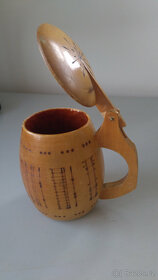 Dřevěný korbel s motivem Poděbrad - 3