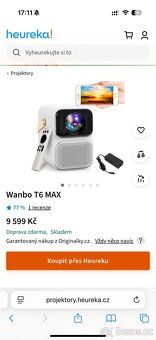 Projektor Wanbo T6 MAX - nový, nepoužívaný, pouze rozbalený - 3