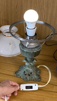 Krásná starožitná stolní lampa retro elektrická - 3