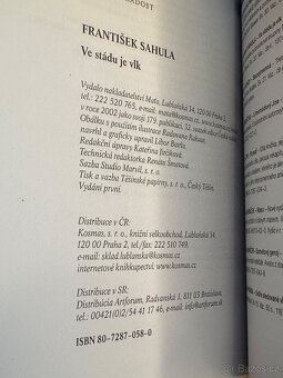 František Sahula - Ve stádu je vlk - NOVÁ, nikdy nečtená - 3