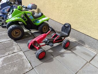 Dvě elektrická vozítka a šlapací motokára - 3