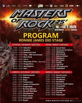 Prodám 2 vouchery( vstupenky) na Masters of Rock 2025 - 3