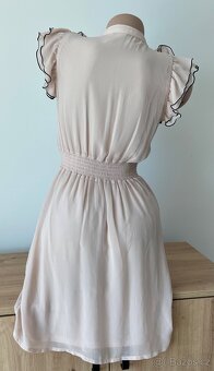 Dámské růžové volánkové šaty H&M vel.S/M - 3