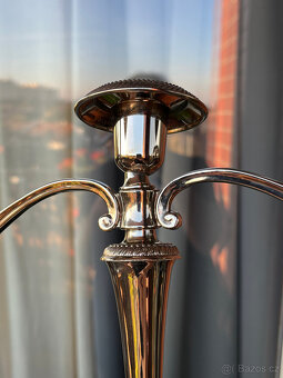 Kovový tříramenný stolní svícen 21.5 cm - 3