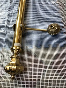 Mosazná tyč garnýž včetně dvou úchytů jedné koncovky (NP024) - 3