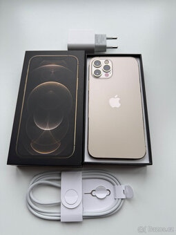 iPhone 12 PRO 128GB - GOLD 100% kondice baterie TOP stav - 3