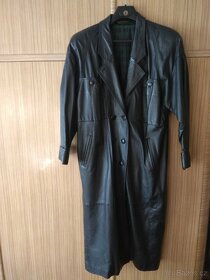 Dámský dlouhý kožený kabát - 3