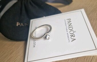 Jako nový dámský stříbrný prsten prstýnek 925 Pandora 56 - 3