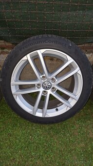 Alu VW GOLF GTD 17" 5x112 s letními pneu CONTINENTAL. - 3