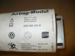 Airbagová sada - palubka, airbagy, pásy Fabia I -starý model - 3