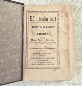 Historická modlitební knížka pro katolíky  z roku 1905 - 3