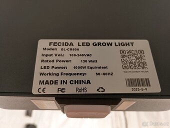 Grow box 60x60x160 + FECIDA GROW LED LIGHT 1000W - 3