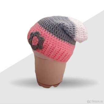 🍂 Podzimní / zimní homeless souprava čepice, nákrčník - 3