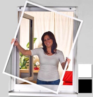 Okenní síť proti hmyzu - hliník + 2ks alarmu - 3