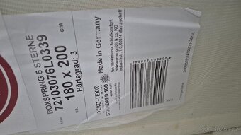 Matrace benelli taštičková s toprem 200x180 - 3