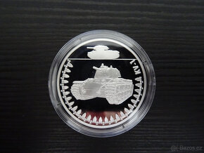 Stříbrná mince Obrněná technika - KV-1 proof - 3