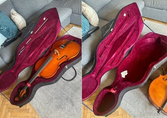 Prodám 4/4 violoncello, tvrdé pouzdro, smyčec, příslušenstvi - 3