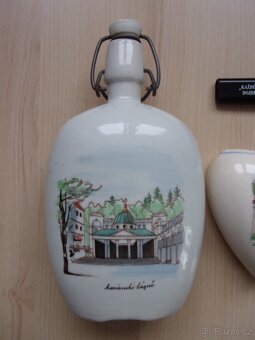 3x STARÝ PORCELÁN A KERAMIKA Z LÁZNÍ - K. VARY, MAR. LÁZNĚ - 3