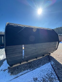 Zahradní sudová sauna 3M s předsíní - 3