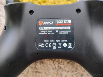 Gamepad bezdrát pro PC i mobily MSI Force GS30 - krásný stav - 3