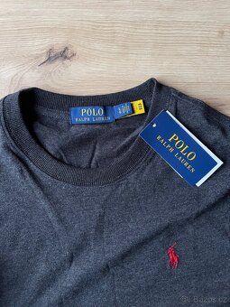 Šedé tričko Ralph Lauren - 3