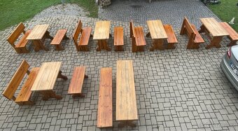 Prodám dřevěné masivní stoly set - 3