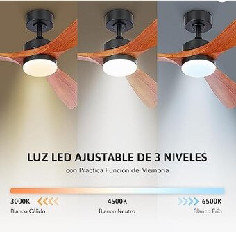 🌀 Luxusní stropní ventilátor VONLUCE se světlem a dál. ovl. - 3