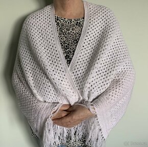 Háčkovaný pléd modrý - doprava zdarma - 3