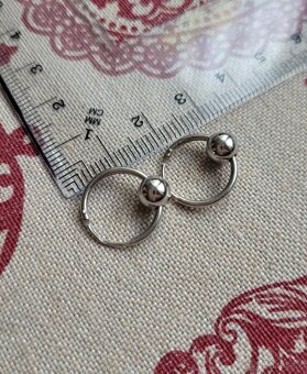 Stříbrné náušnice I. - punc - 3