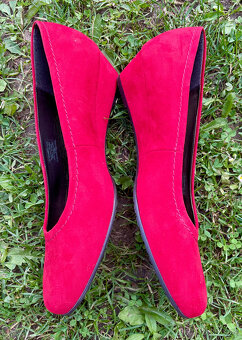 Červené semišové lodičky Jenny by Ara, vel. eur 40 - 3