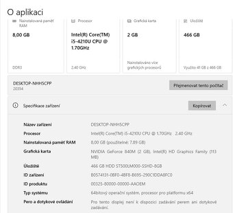 Lenovo Z50,i5-4210U,WIN 10,HDD 500GB,RAM 8GB,15.6 palců - 3