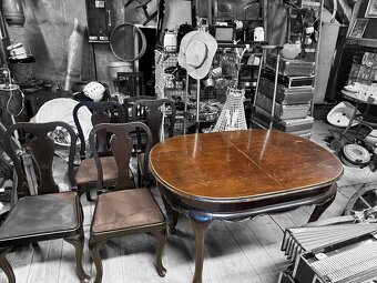 Rozkládací stůl + 4 židle – vintage set - 3