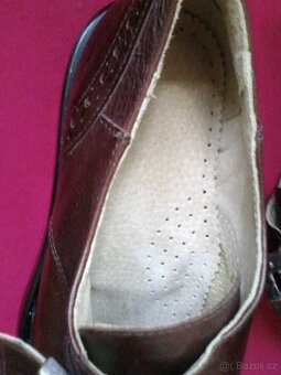 Pánské kožené vycházkové boty hnědé barvy, nové, vel. 40 - 3