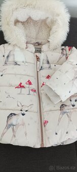 Nádhera zimní teplá bundička Next 6-9m - 3