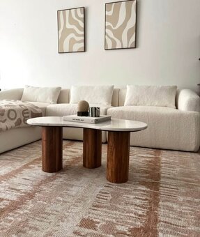 Bouclé krémově bílá sedací souprava Svansele Beliani - 3