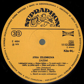 Jitka Zelenková – Zázemí 1979 VG-, VYPRANÁ Vinyl (LP) - 3