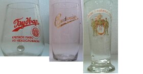 Pivní sklo, půllitry, třetinky, pivovarské cedule. - 3