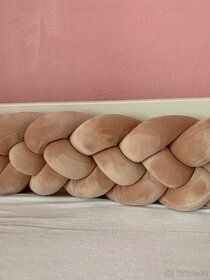 Nový zaplétaný mantinel cop ze 4 pramenů do dětské postýlky - 3