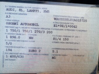 Audi A3 1,9 TDI 81Kw r.v.1999 - 3