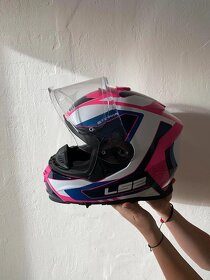 Integrální helma LS2 FF800 STORM Techy Gloss White Pink - 3