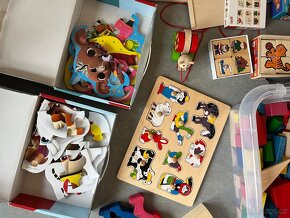 Set hraček pro 2-3 leté dítě-vkládačky,puzzle,telefony - 3