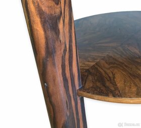 Konferenční stolek 30. léta art deco makassar a ořech s DPH - 3