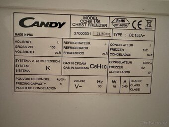 Pultový mrazák Candy 155L - 3