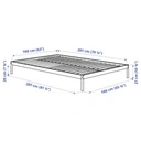 IKEA VEVELSTAD kovová postel 160x200 + dva rošty - 3